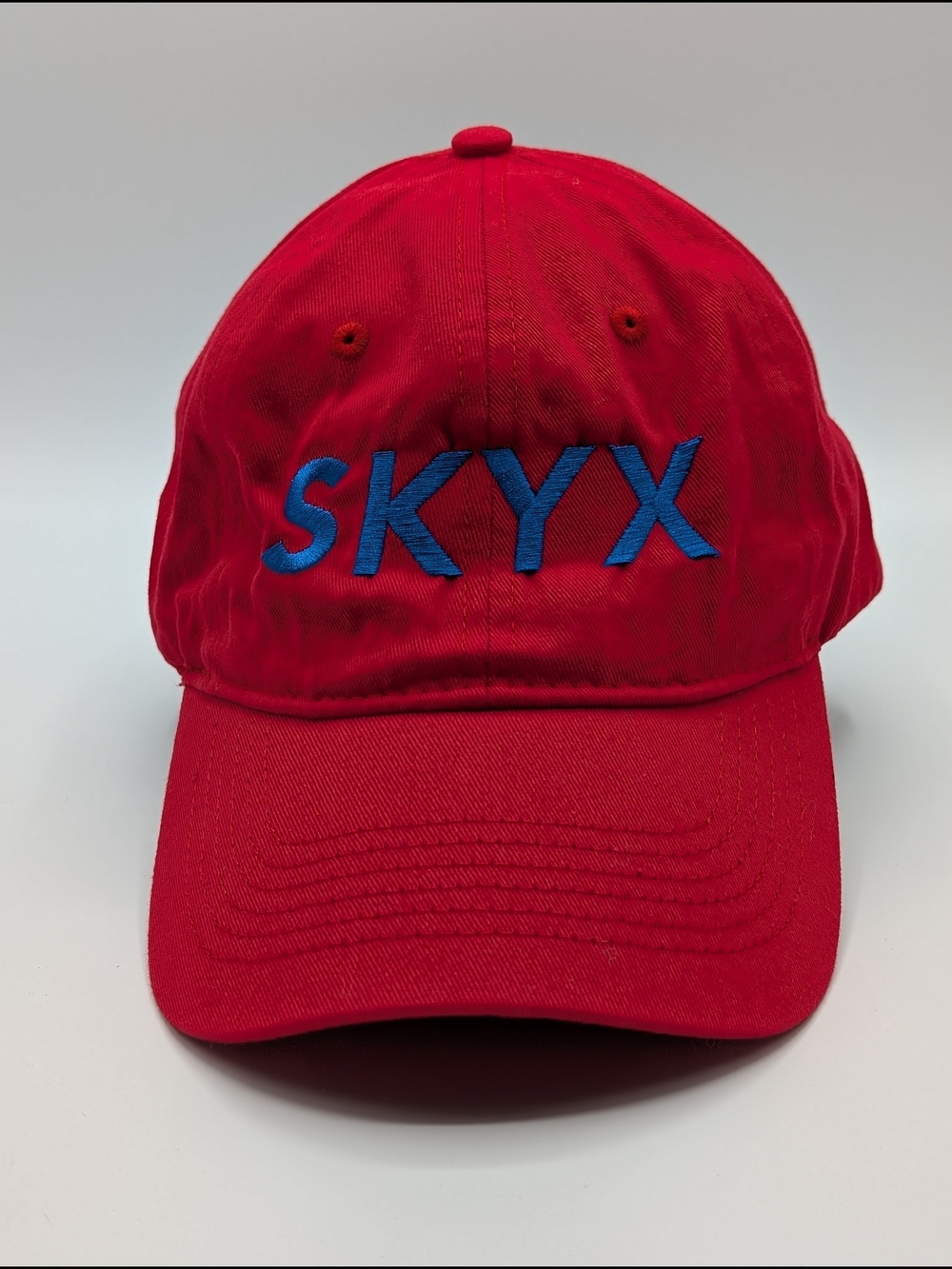 SKYX Unisex Embroidered Red Baseball Cap One Size Adjustable Closure